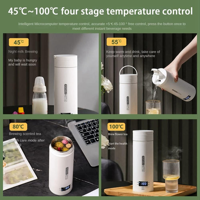 Portable Electric Heating Cup with LED Indicator