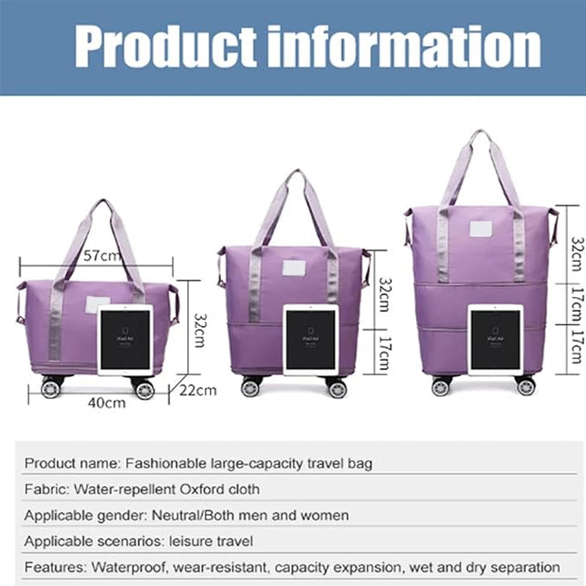 Ultra-Light Multi-Function Wheel Travel Bag with Dry/Wet Separation