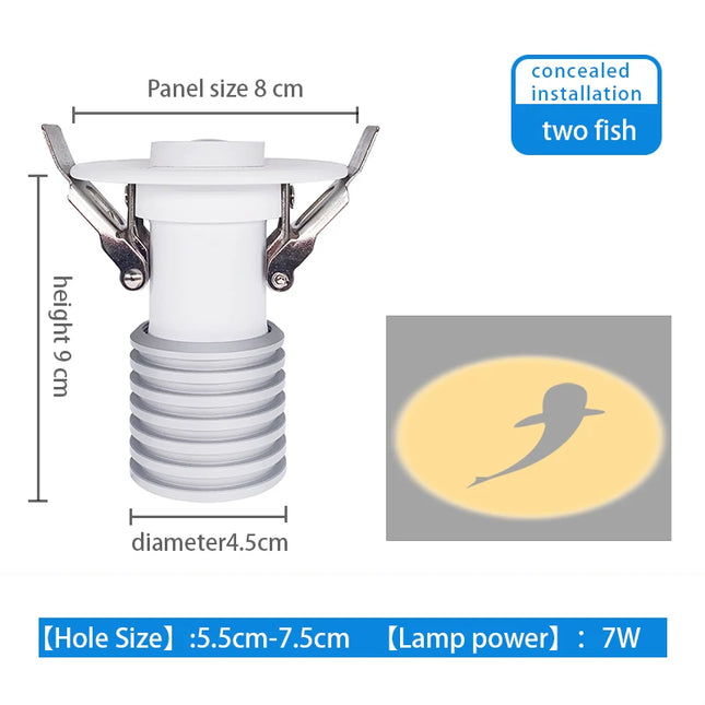 CelestialFins™ Nordic Fish Projektion LED-Deckenleuchten