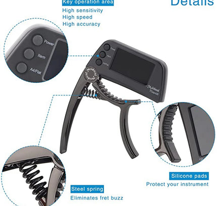 ChromaTune 2-in-1 Guitar Capo Tuner