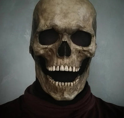 Creepy Latex Skull Mask with Movable Jaw