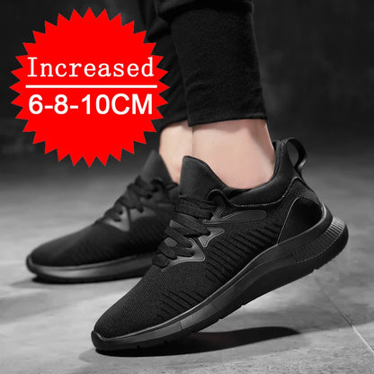New Men Sneakers Elevator Shoes Height Increase Shoes for Men Mesh Breathable Height Increasing Shoes Man Increase Shoes 6-10CM