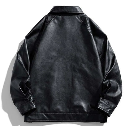 StrideFlex™️ Zipper Locomotive Leather Jacket