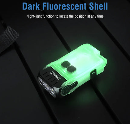 GlowClip V15 LED Keychain Flashlight