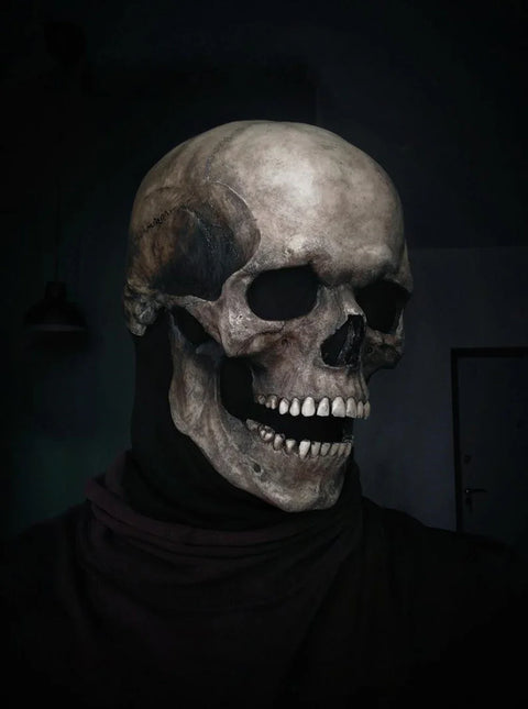 Creepy Latex Skull Mask with Movable Jaw