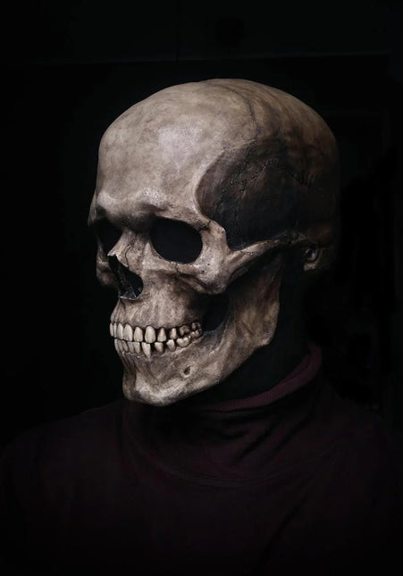 Creepy Latex Skull Mask with Movable Jaw