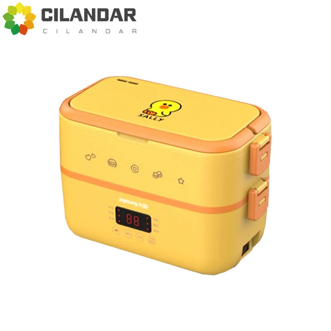 2024 New Electric Lunch Box insulation  in heating steaming cooking portable dry burning proof FH550  Brown