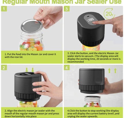 JarMaster™️ Electric Mason Jar Vacuum Sealer Kit