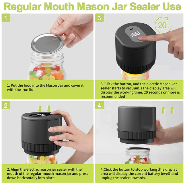 JarMaster™️ Electric Mason Jar Vacuum Sealer Kit