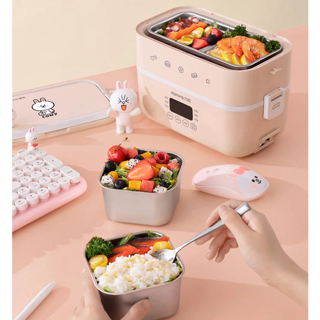 2024 New Electric Lunch Box insulation  in heating steaming cooking portable dry burning proof FH550  Brown