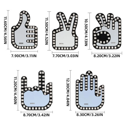 CarGlow™ RGB Gesture Sign Light