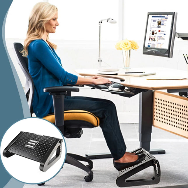 Ergonomic Footrest with Rollers