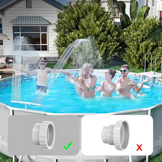 Creative Pool Fountain Sprayer Dual Spray Water Fountain Adjustable Waterfall Pool Sprinkler Funny Swimming Pool Accessories