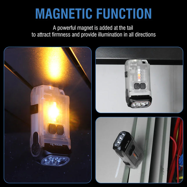 GlowClip V15 LED-Schlüsselanhänger-Taschenlampe