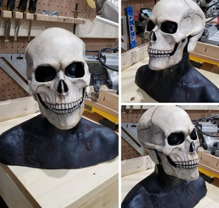 Creepy Latex Skull Mask with Movable Jaw