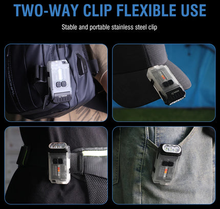 GlowClip V15 LED-Schlüsselanhänger-Taschenlampe