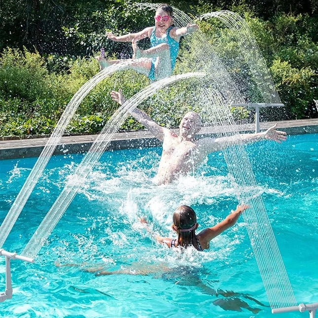 Creative Pool Fountain Sprayer Dual Spray Water Fountain Adjustable Waterfall Pool Sprinkler Funny Swimming Pool Accessories