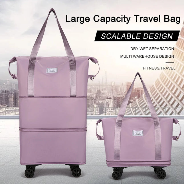 Ultra-Light Multi-Function Wheel Travel Bag with Dry/Wet Separation