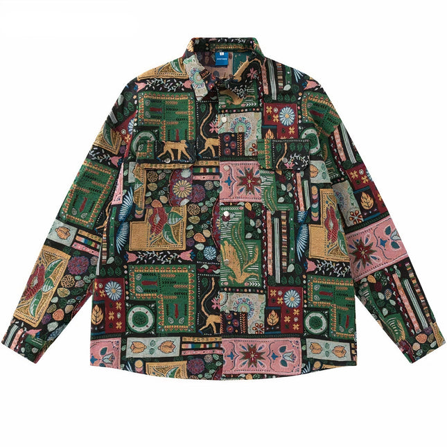 RetroFlora™️ Vintage Patchwork Shirt