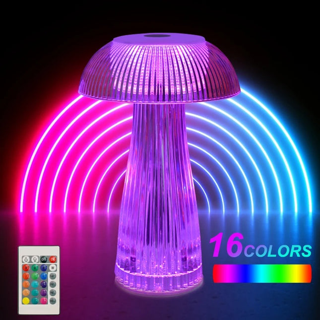 GlowGlobe™ Crystal Mushroom Table Lamp