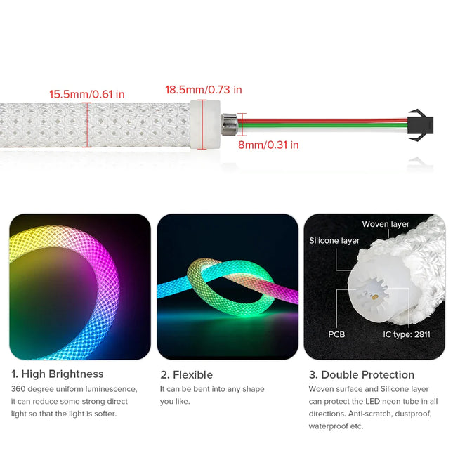 LuminaFlex™ 360 Neon-LED-Retikulastreifen