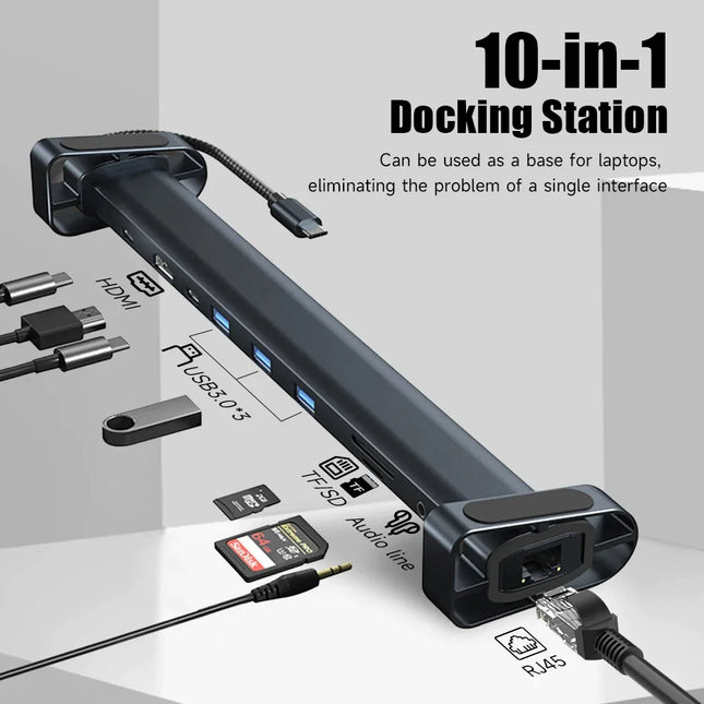 ConnectPro™ 10-in-1 USB C Hub Multiport-Adapter 