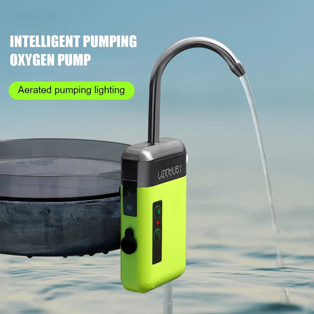 AquaCharge™ Portable 3-in-1 Outdoor Oxygen Pump with LED